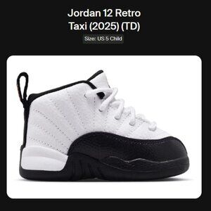 Baby Size 5c - Jordan 1 Retro Taxi (2025) (TD) - 850000-117 - Authentic New!!